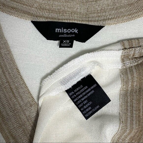 Misook Women's NWT Coastal Oversized V-Neckline Long‎ Sleeve Knit Sweater XS/C41 - Picture 7 of 7